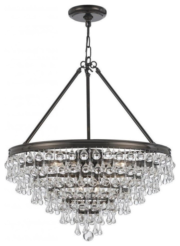 Crystorama Calypso 8 Light Chandelier, Vibrant Bronze