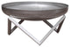 Memel Modern Outdoor Stainless Steel Fire Pit, Large 31"