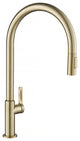 Oletto Pull-Down 1-Hole Kitchen Faucet, Spot Free Antique Champagne Bronze