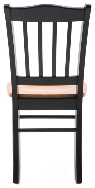 Shaker Dining Chairs, Set of 2, Black and Oak