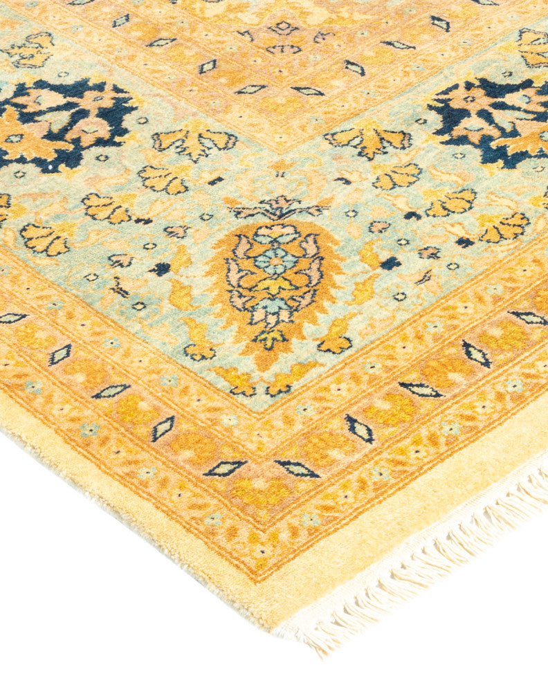 Sarah, One-of-a-Kind Hand-Knotted Area Rug, Ivory, 8' 1"x10' 4"