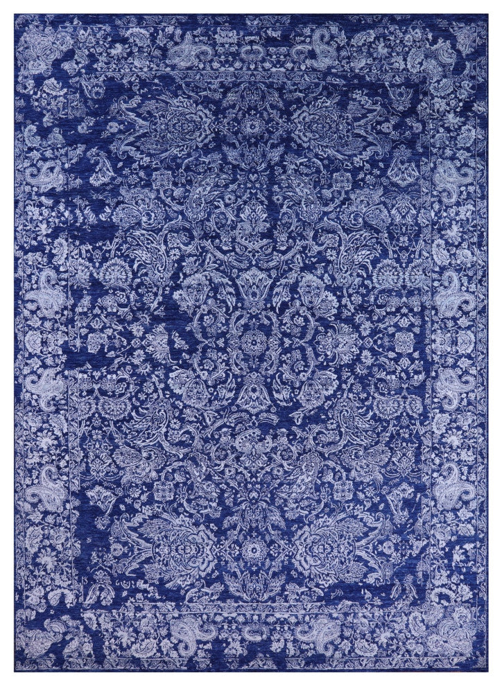 10' 2" X 14' 1" Handmade Wool and Silk Persian Rug Q8688