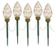 Vickerman x106431 100(5x20Lt Warm White C9 Faceted Bulb Lawn Stake Set