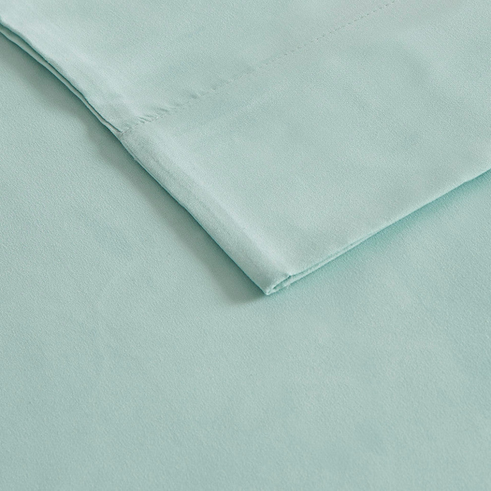 Madison Park Microcell 3M Scotchgard Moisture Treatment Sheet Set, Seafoam, Twin
