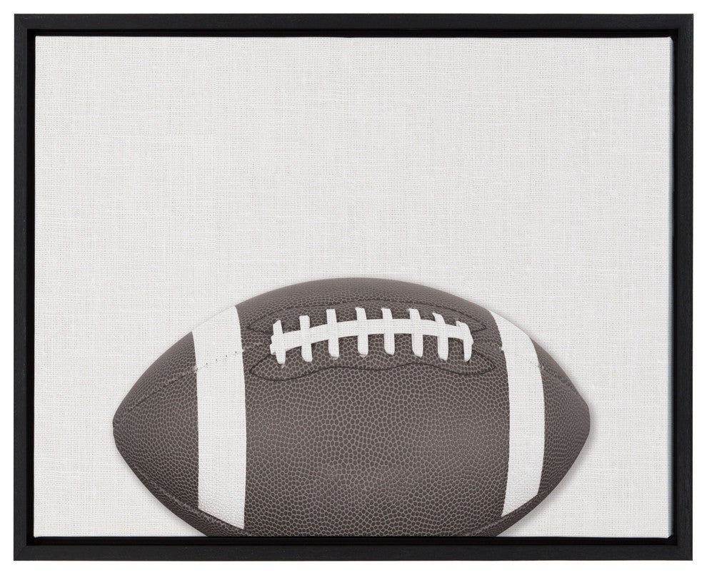 Sylvie Horizontal Football Portrait Framed Canvas , Black 18x24
