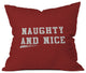 Deny Designs Leah Flores Naughty and Nice Throw Pillow, 20"x20"