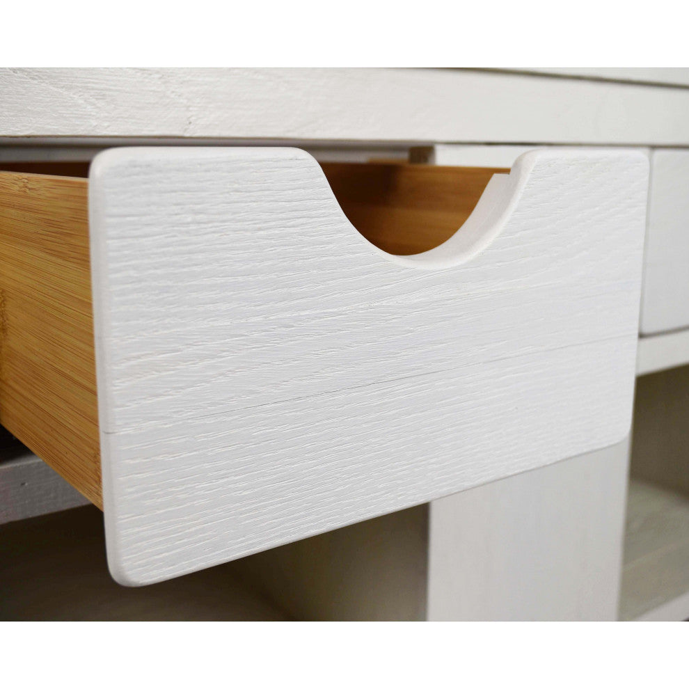 Vintner's Freestanding Single Bathroom Vanity, Blanc, 36"