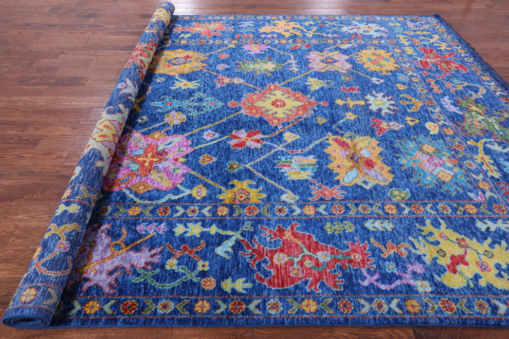 9' 3" X 11' 11" Turkish Oushak Hand-Knotted Wool Rug - Q14821