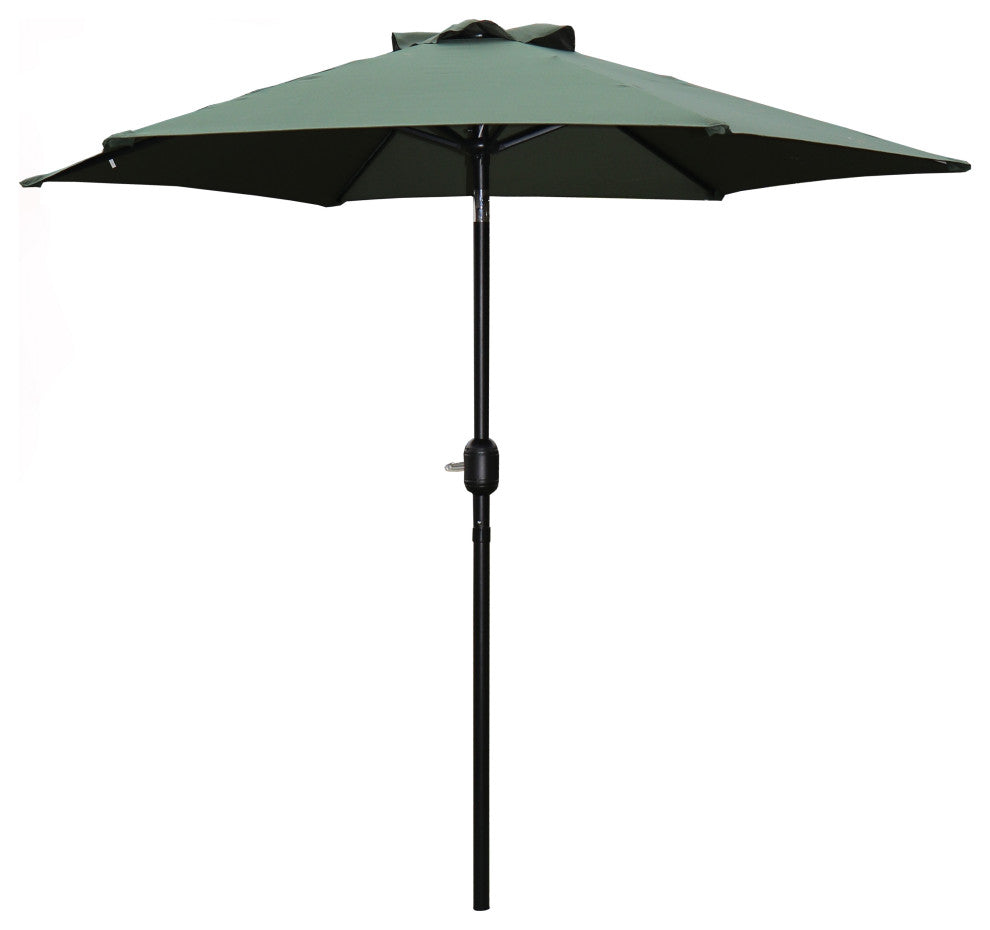 Davee Furniture 7.5 Ft Orange Market/Patio Umbrella with Tilt and Crank, Green