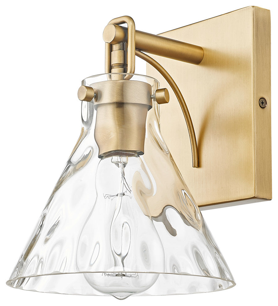 1 Light 7.125 in. Vintage Brass Sconce