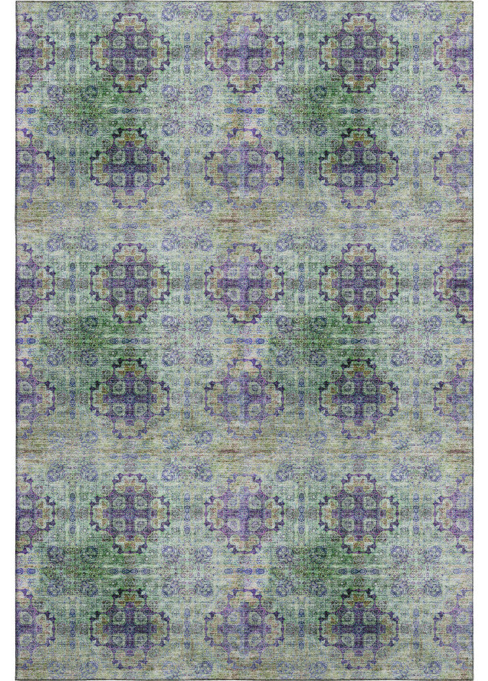 Premium Machine Washable Mayfield AMF557 Purple 3' x 5' Rug