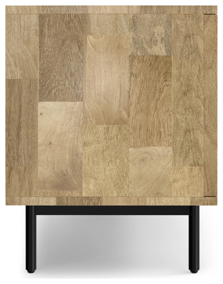 Reeves Solid Mango Wood TV Media Stand, Natural For TVs up to 65 inches