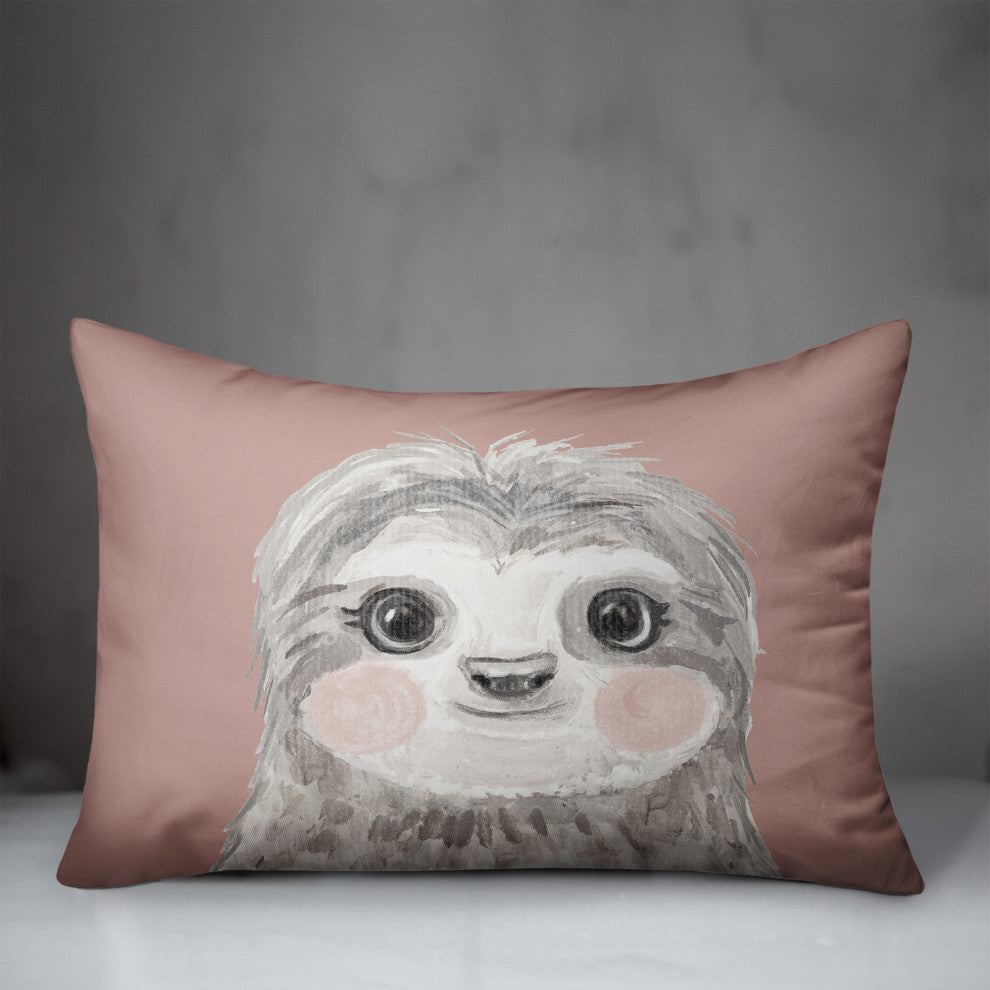 Baby Sloth 20 x 14 Spun Poly Pillow