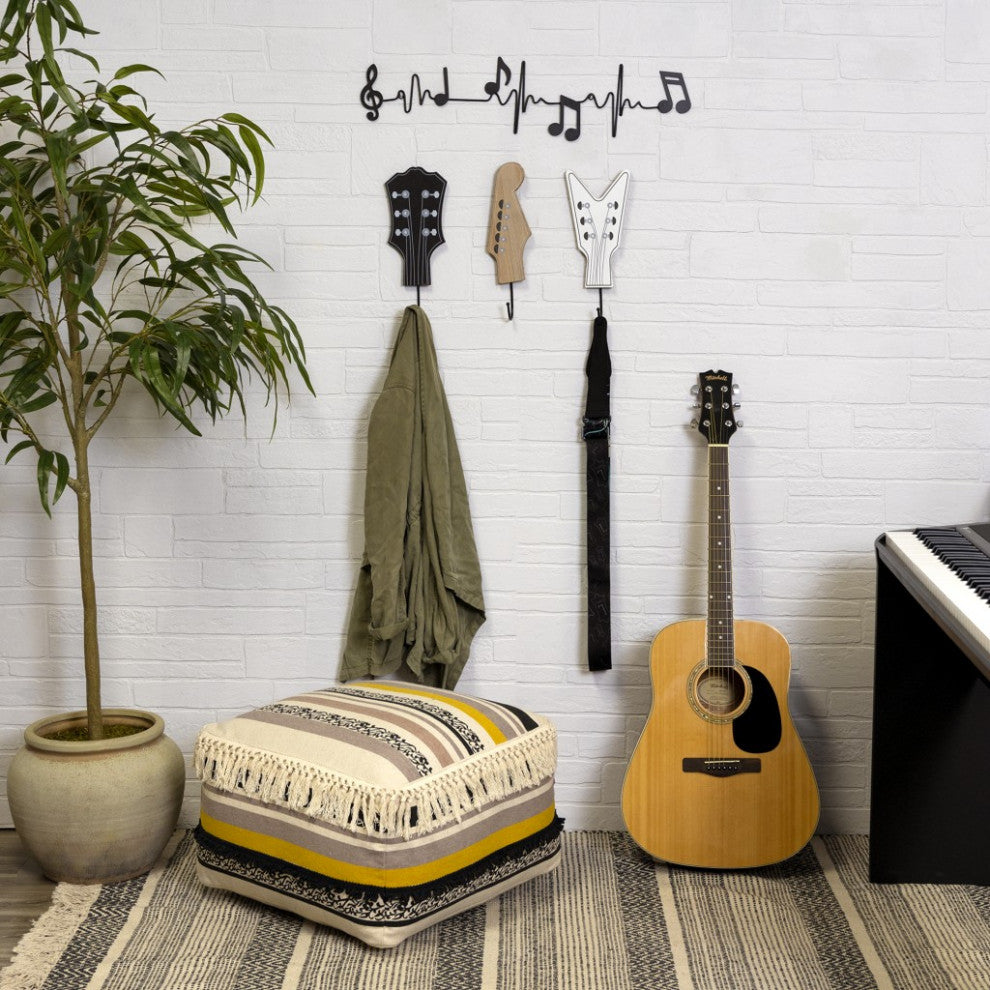 Black Metal Sound Wave Wall D"cor