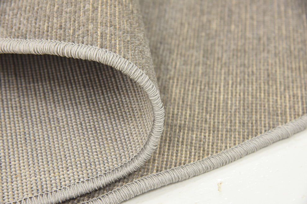 Unique Loom Gray Solid Williamsburg 5' 0 x 5' 0 Round Rug