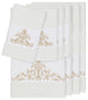 Scarlet 8-Piece Embellished Towel Set, White