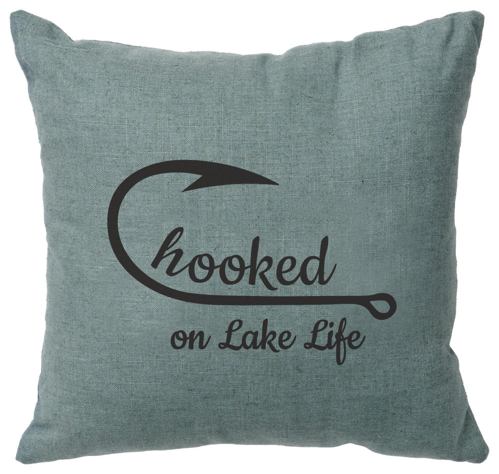 Image Pillow 16x16 Hooked Linen Ocean