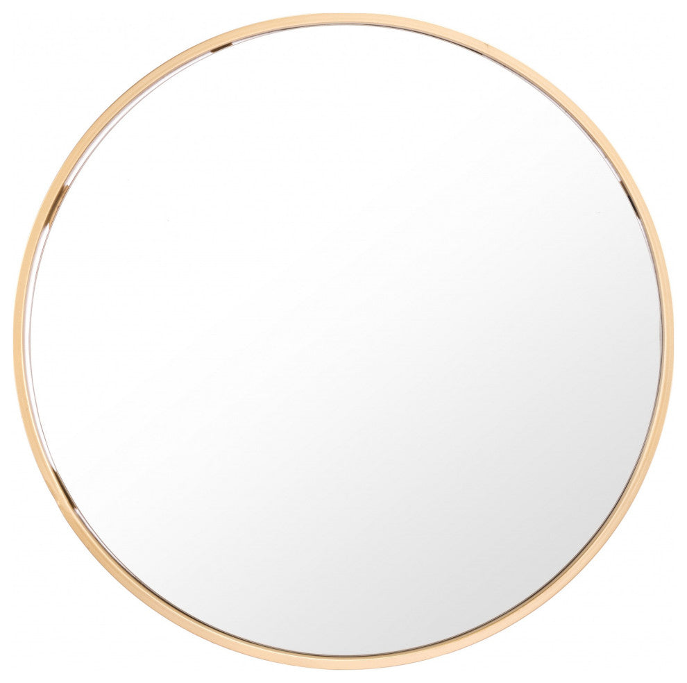 Minimal Gold Oval Mirror