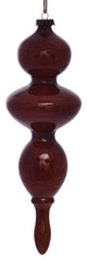 Vickerman MC198688 14" Copper Wood Grain Bubble Finial Ornament, Pack of 3