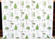 Green Fern Fabric Botanical Nature Toile Meadow Linen, Standard Cut