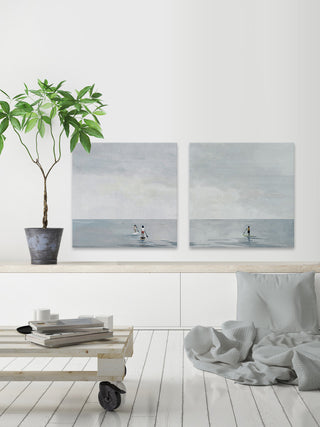 Paddle Boarding Diptych, 24"x12"