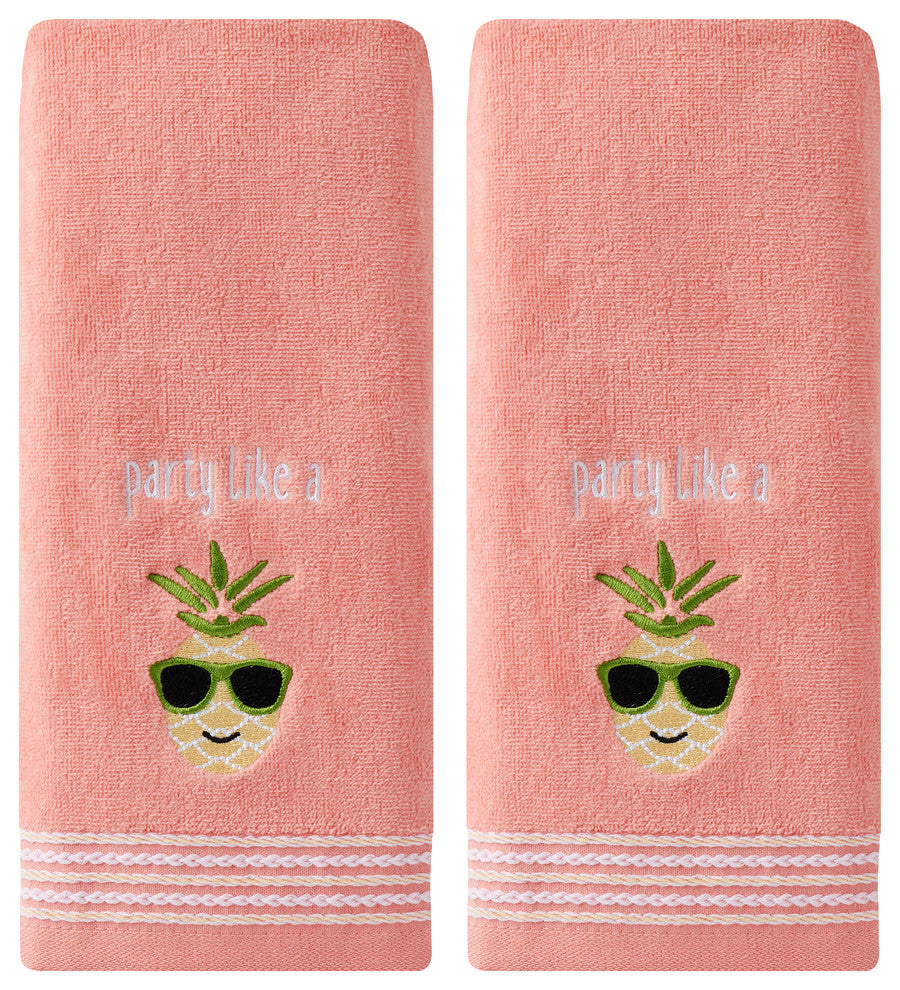 SKL Home 2-Piece Party Pineapple Hand Towel Set