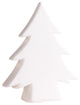 6.5" Tall "Teton" Ceramic Christmas Tree Tabletop Decoration, White, Set of 3