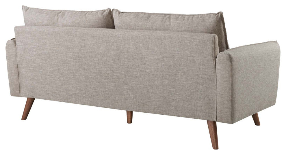 Revive Upholstered Fabric Sofa and Loveseat Set Beige