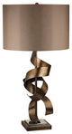 Allen- 1-Light Table Lamp Roxford Gold-Light Taupe Fabric Sha