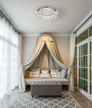 Modern Chrome 1-Light Flush Mount