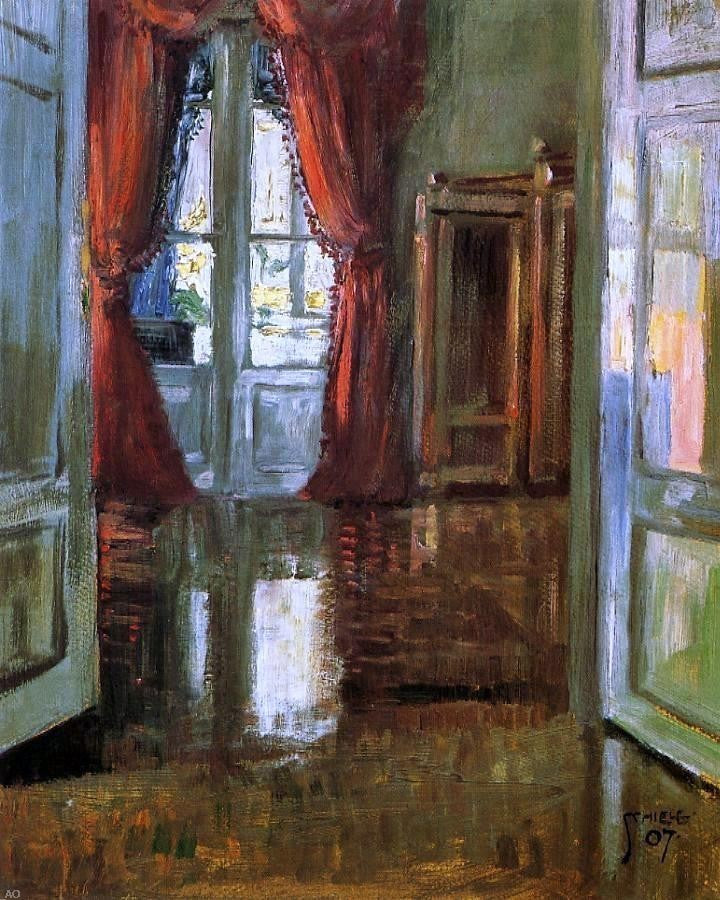 Egon Schiele A View into the Apartment of Leopold Wall Decal