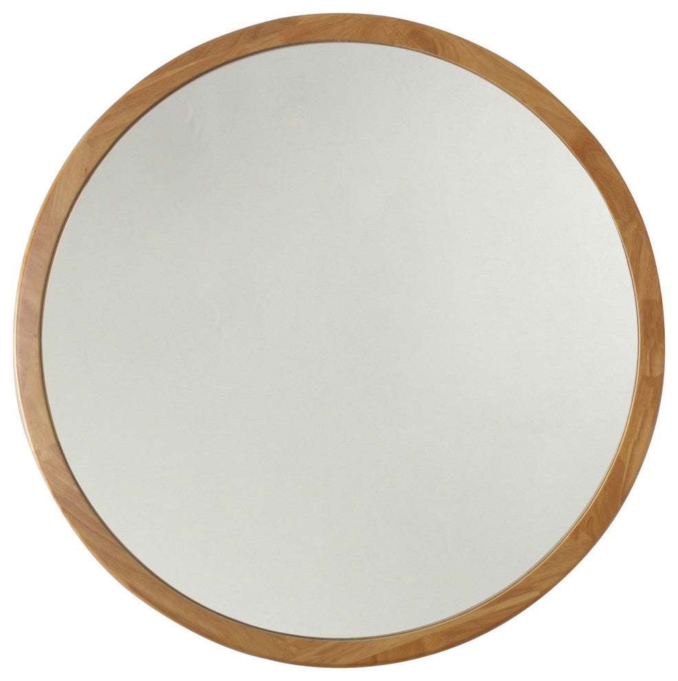Chloe'S Reflection Maple Finish Framed Wall Mirror 32" Height