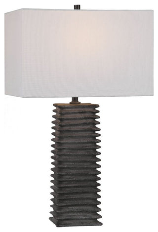 Uttermost Sanderson Metallic Charcoal Table Lamp