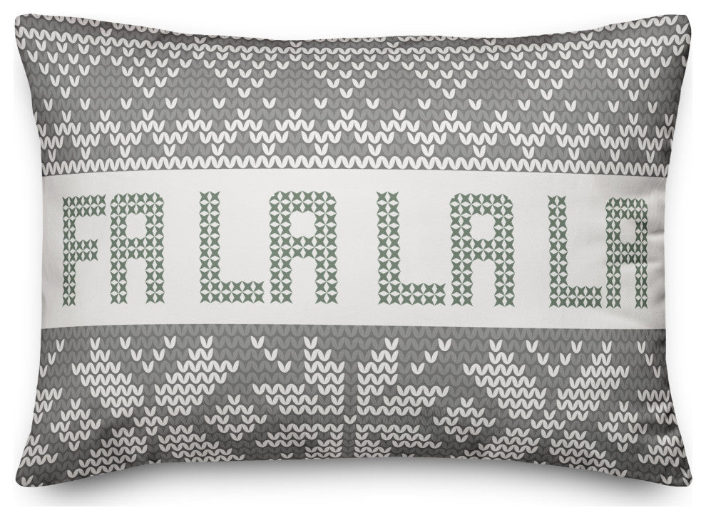 Fa La La La Sweater Pattern 14x20 Spun Poly Pillow