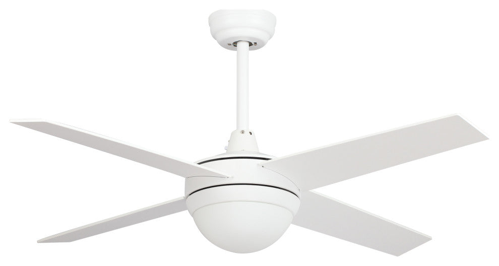 CARRO 48'' Indoor Ceiling Fan with Light and Wall Control for Home, White