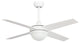 CARRO 48'' Indoor Ceiling Fan with Light and Wall Control for Home, White