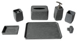ALFI brand ABCO1023 7 Piece Solid Concrete Gray Matte Bathroom Accessory Set