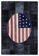 Rug N Carpet - Handwoven Turkish 5' 8'' x 8' 2'' Flag Patchwork Rug