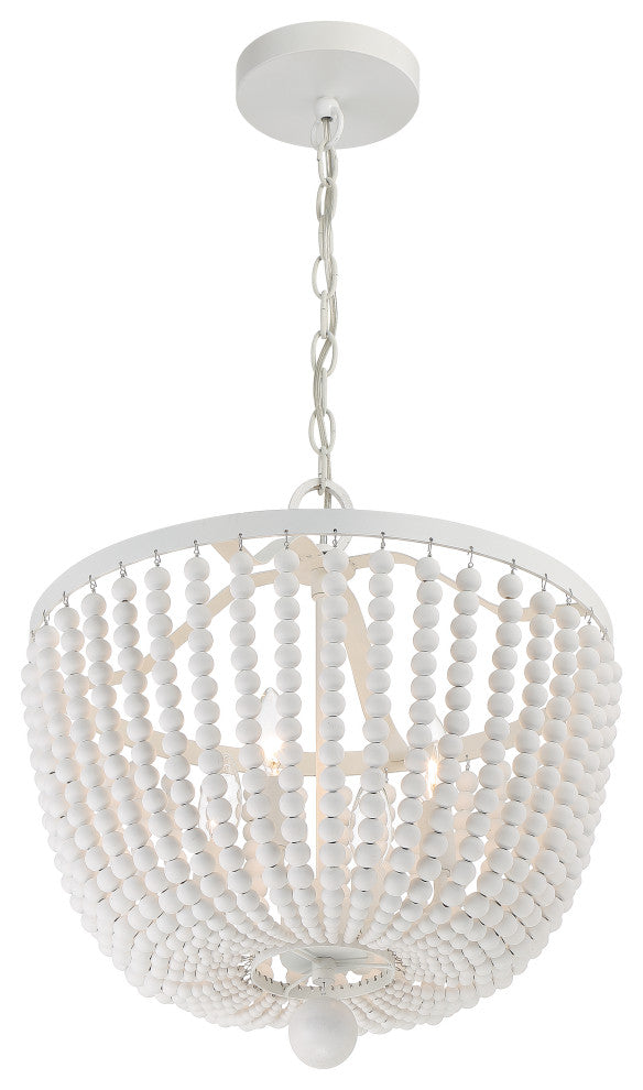 Rylee 4 Light Matte White Chandelier