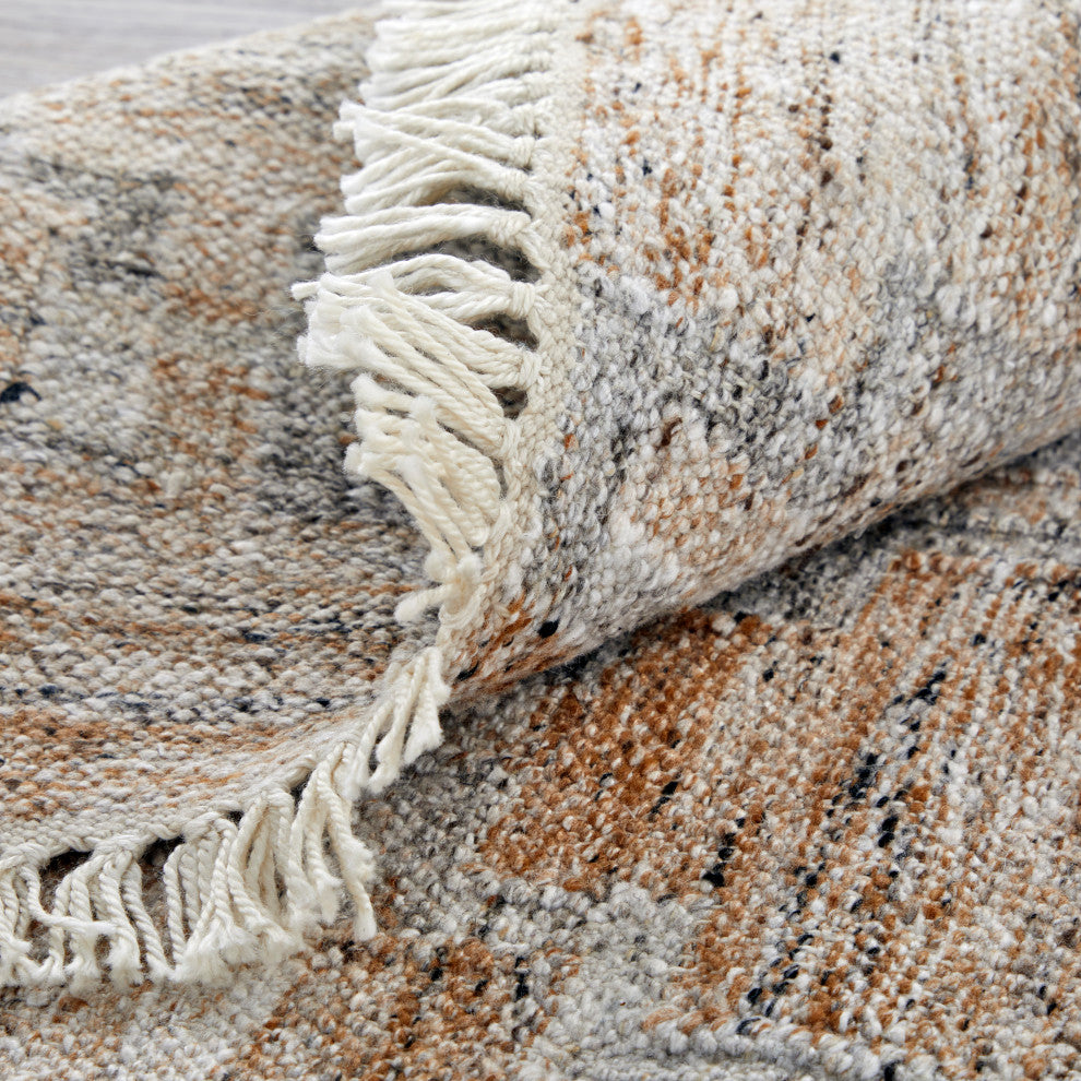 Weave & Wander Elstow Transitional PET Yarn Beige/Gray Rug, 2'x3'