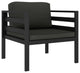 Vidaxl Single Sofa With Cushions Aluminum Anthracite