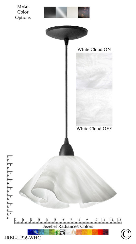 Jezebel Radiance Lily Pendant, Large, White Cloud