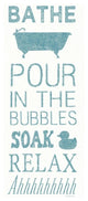 "Hand Towel Bath" Digital Paper Print by Sue Schlabach, 14"x32"