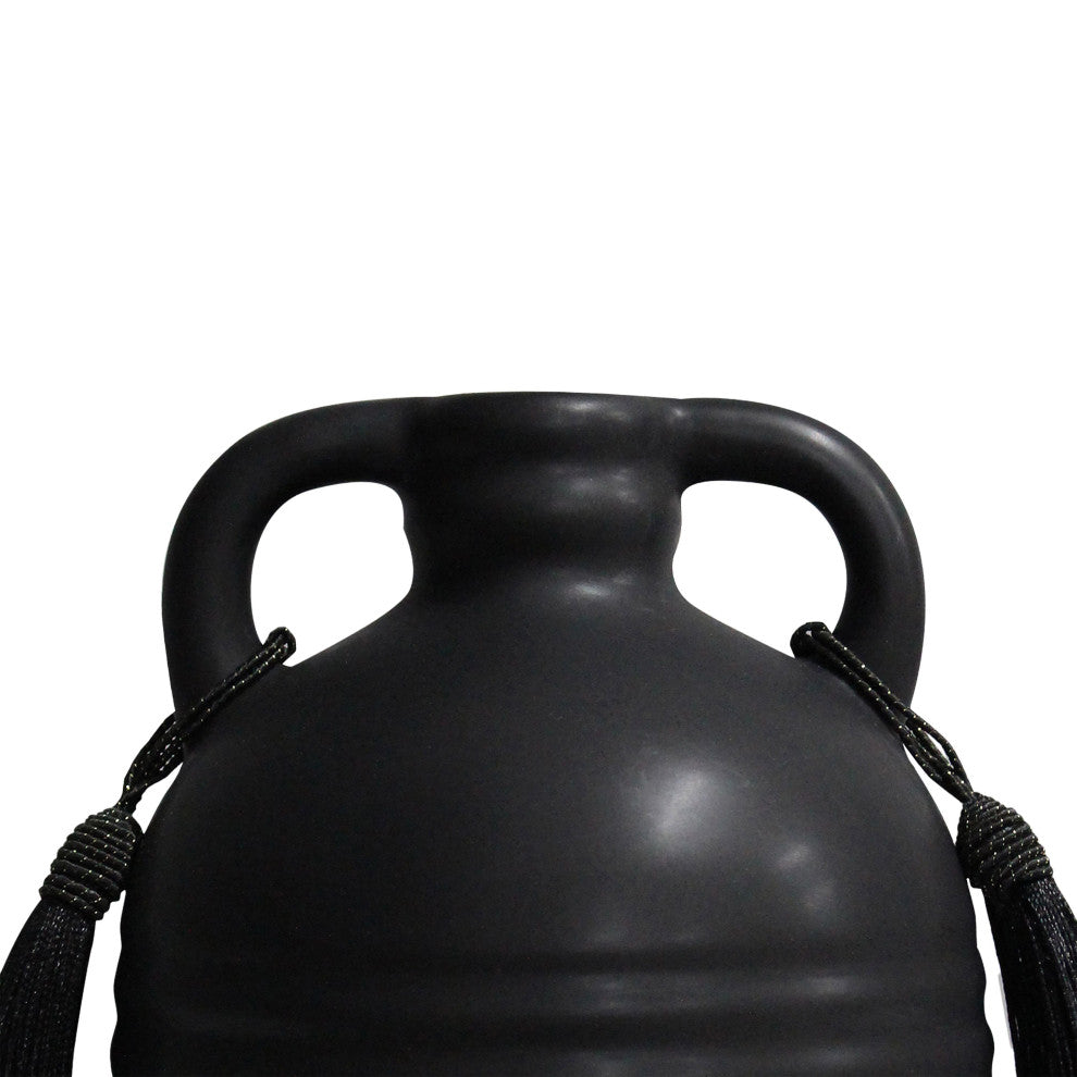Adonis Ceramic Vase, Black