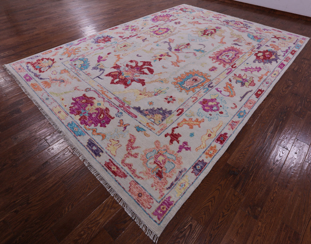 10' 0" X 14' 4" Handmade Turkish Oushak Wool Rug - Q14787