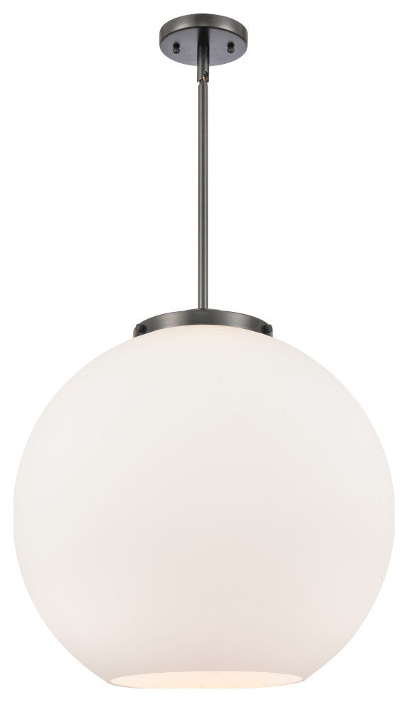 Athens Pendant, Matte Black, Matte White, Matte White