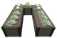 Weathered Wood Walk-In Cumberland 6'x8'x22" Raised Garden Bed, 1" Profile