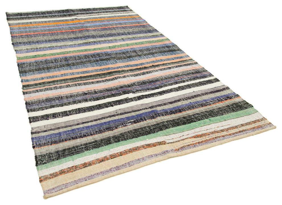 Rug N Carpet - Handmade Oriental 6' 1'' x 10' 4'' Contemporary Wool Kilim Rug