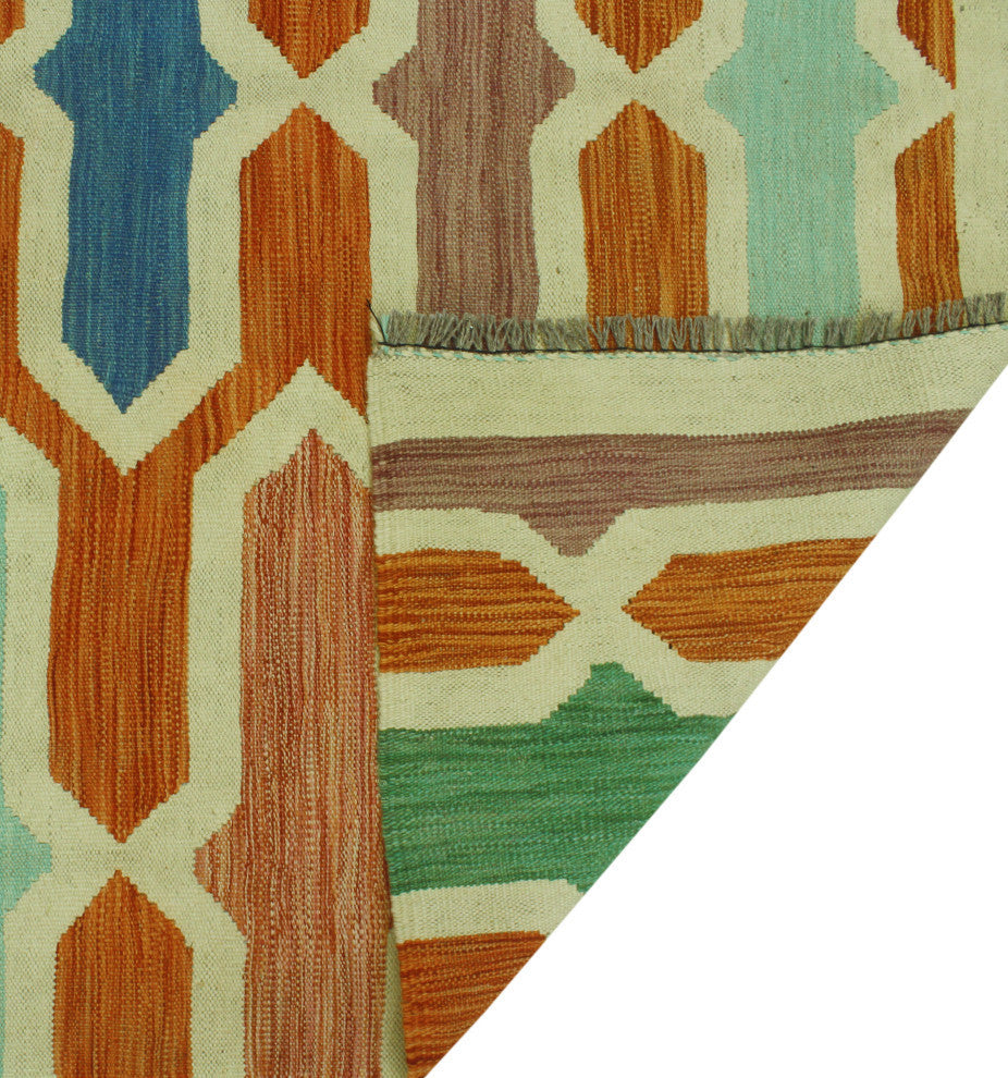 Sangat Kilim Mabel Rust/Ivory Rug, 8'5x11'3