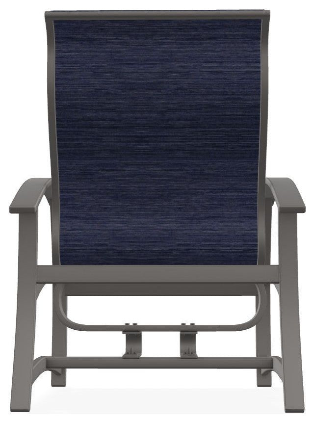 Belle Isle Sling Outdoor Hidden Motion Lounge Chair, Collect Indigo/Warm Gray